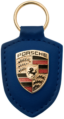Picture of Crest Keyring Leather Blue