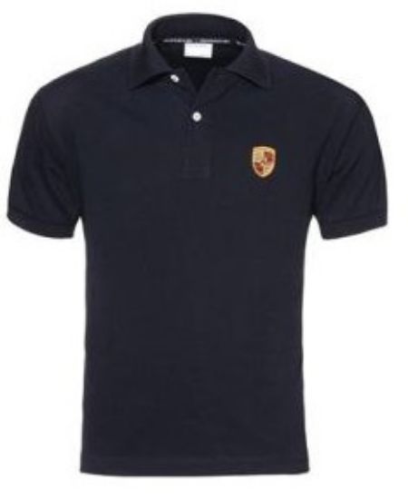 Picture of Polo Shirt, Porsche Crest, Black, Mens