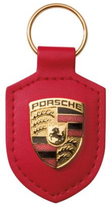 Picture of Keyring, Porsche Crest, Red