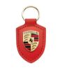 Picture of Keyring, Porsche Crest, Leather, Lava Orange