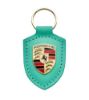 Picture of Keyring, Porsche Crest, Leather, Mint Green