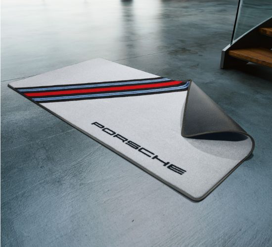 Garage Mat, Carpet, Martini Racing Design. Porsche Centre Brighton Shop