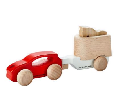Picture of Wooden Car with Trailer, Cayenne