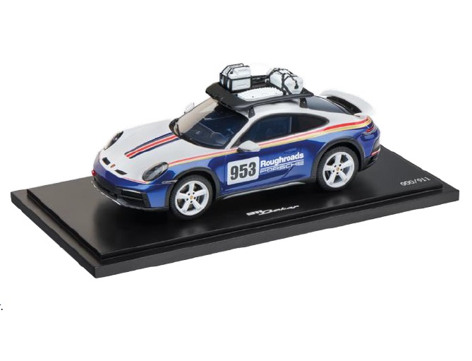 Model 911 Dakar (992) in Rallye Design and 1:18 Scale. Porsche Centre ...