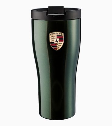 Picture of Porsche Crest Thermo Mug in Green Metallic